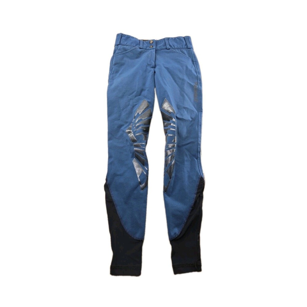 Struck Apparel Knee Patch Horseback Riding Breeches Women’s 24 Blue Pockets